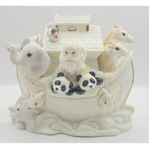Lenox Noah's Ark Collectible Porcelain Coin Piggy Bank Animals Porcelain